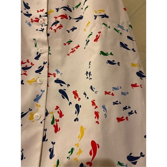 Madison Vintage UnionMade Button Front WHALES Skirt Sz 14 - Picture 6 of 11